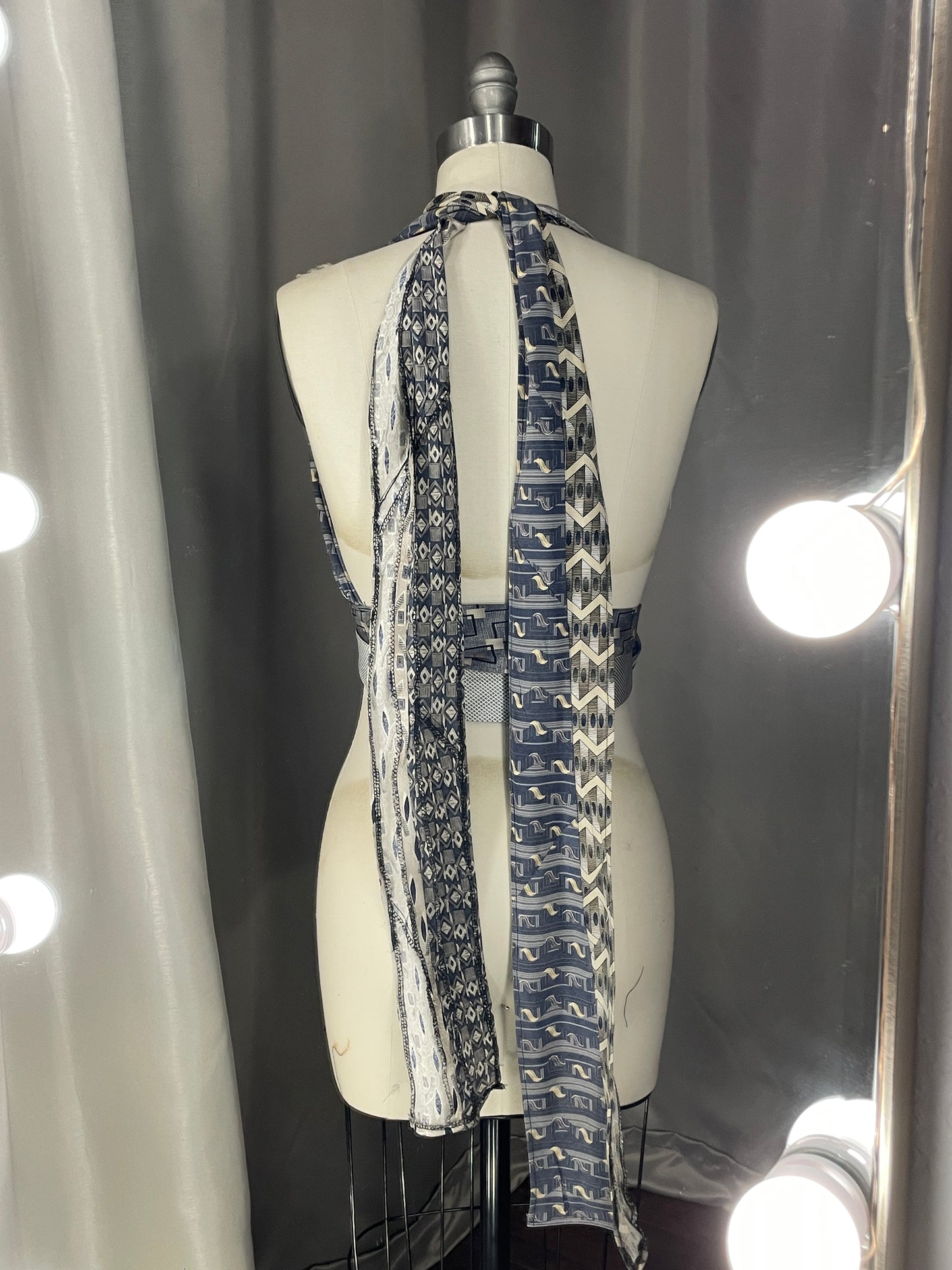 Upcycled Necktie Halter Top #10