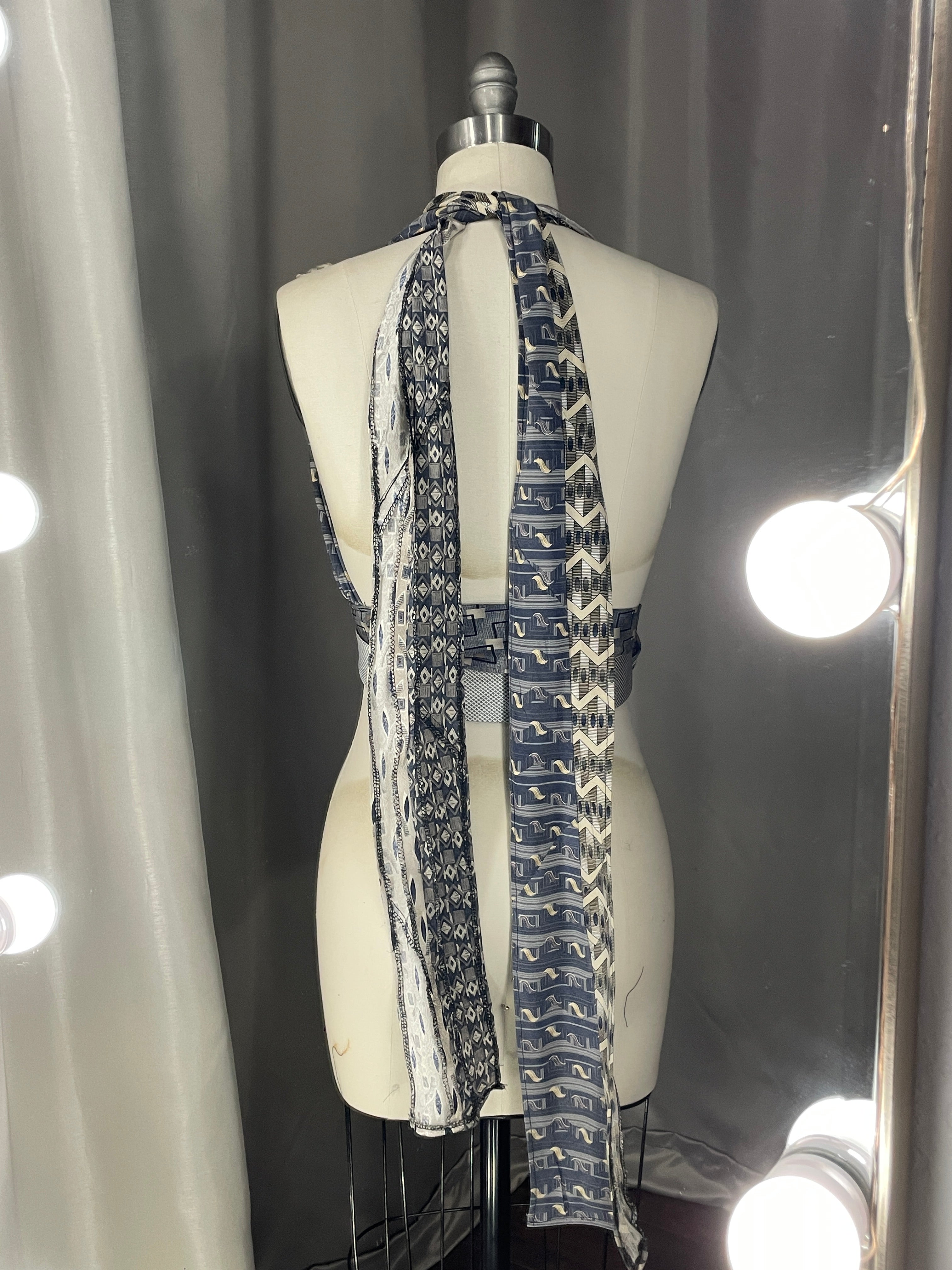 Upcycled Necktie Halter Top #10