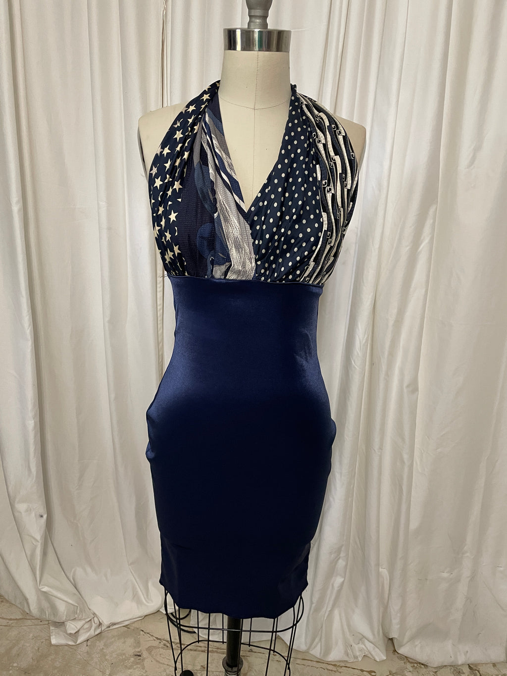 Midi Neck Tie Dress #4