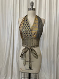Upcycled Necktie Halter Top #22