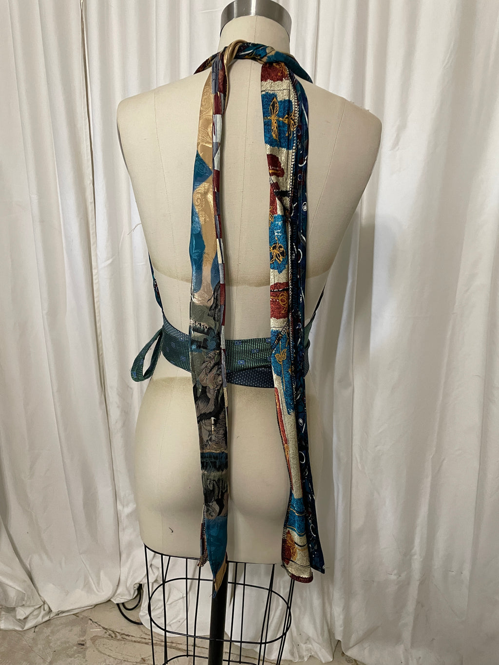 Upcycled Necktie Halter Top #20