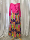 Quilted Skirt Pink Retro Dress