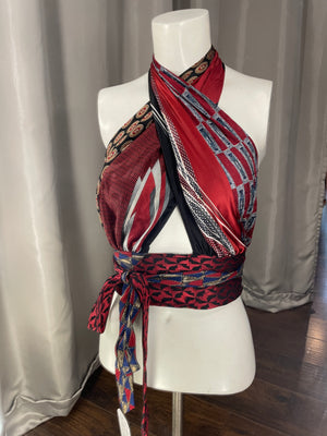 Up-Cycled Neck Tie Halter #4