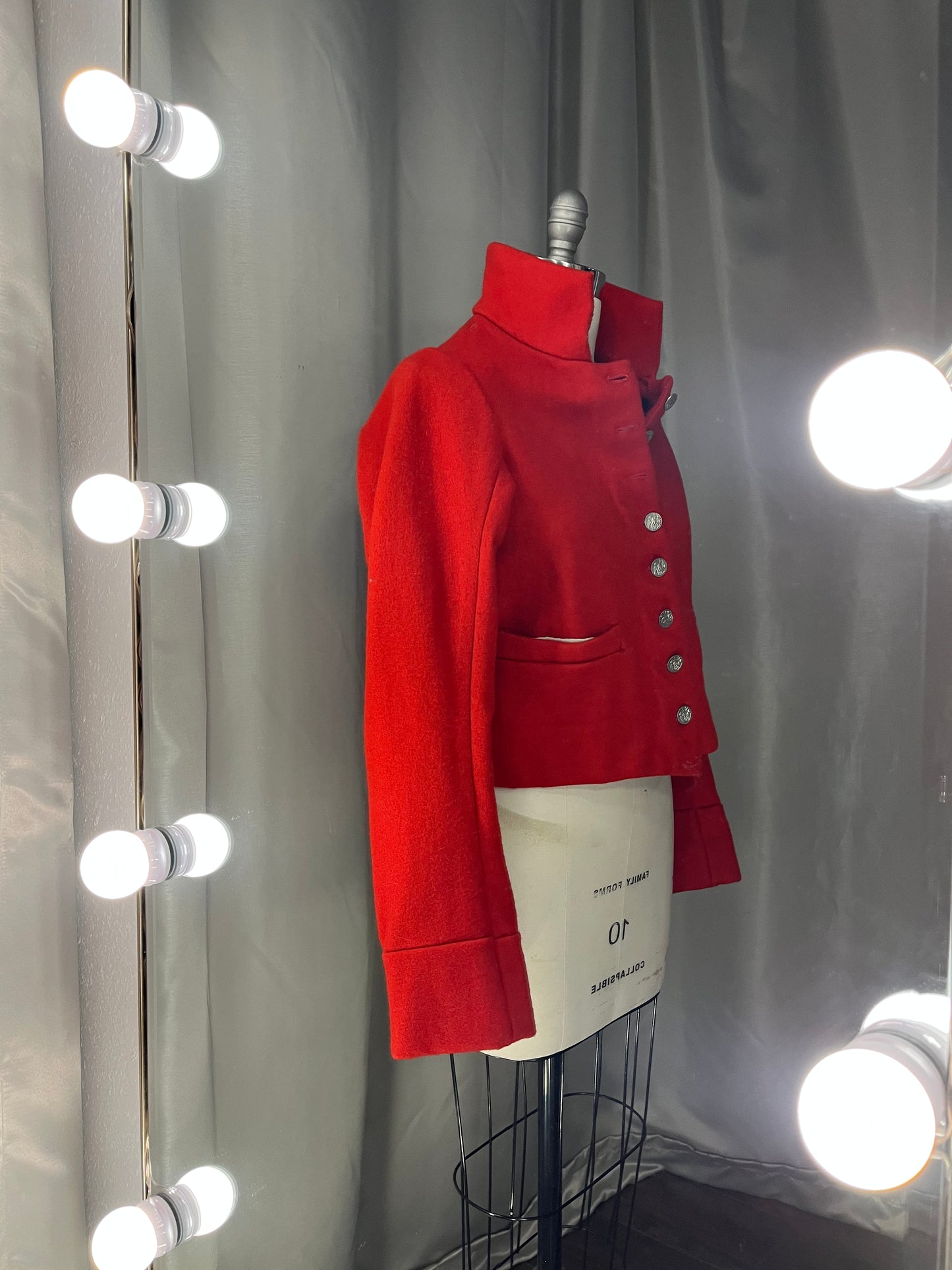 Vintage Red Cropped Coat