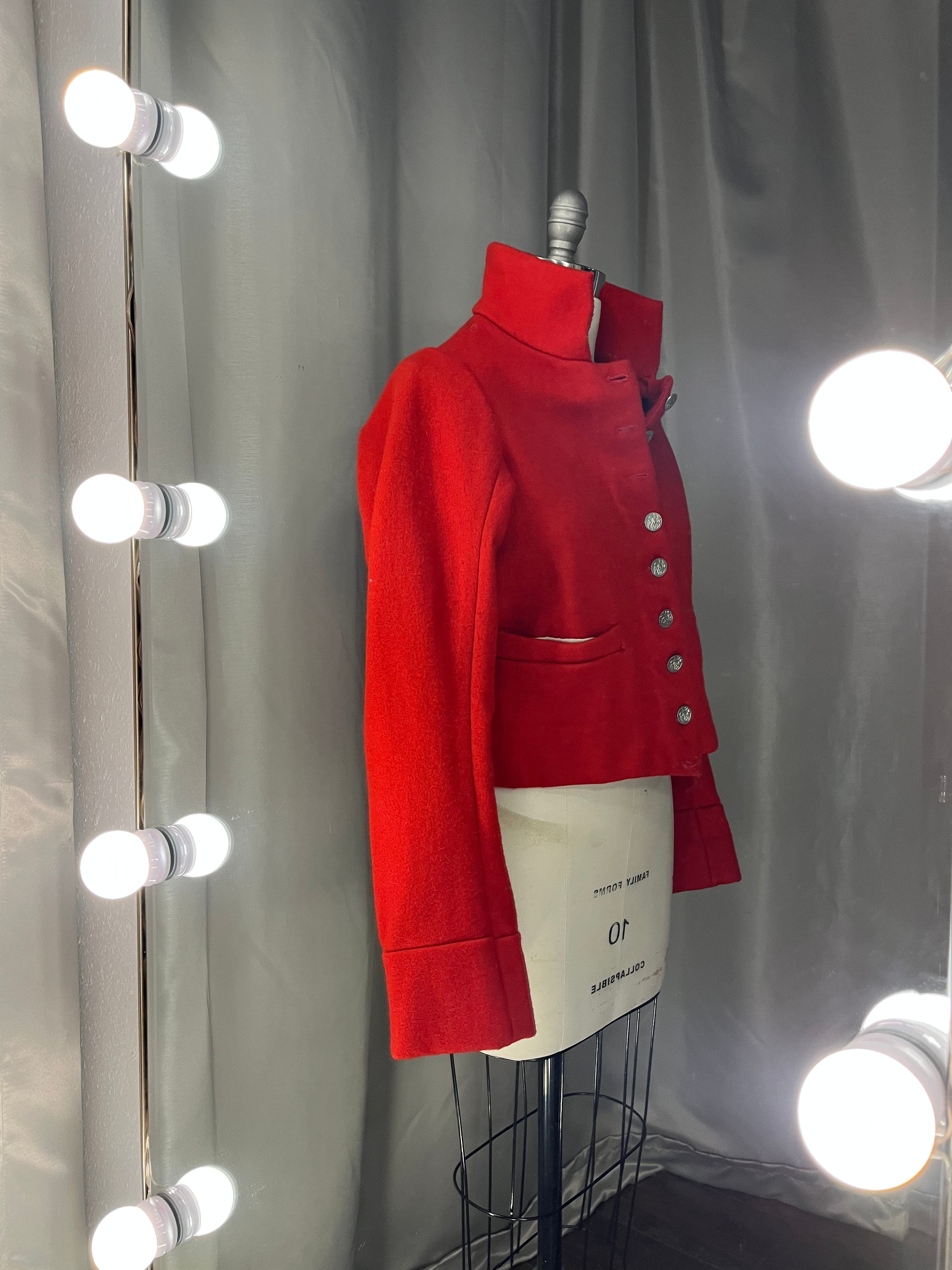 Vintage Red Cropped Coat