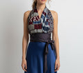 Upcycled Necktie Halter Top #15