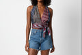 Upcycled Necktie Halter Top #16