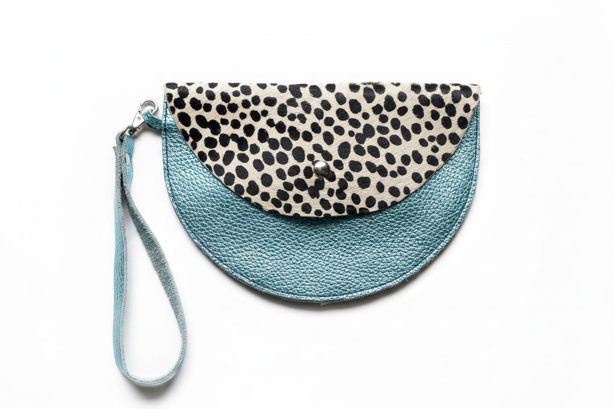 Metallic Leather Pouch