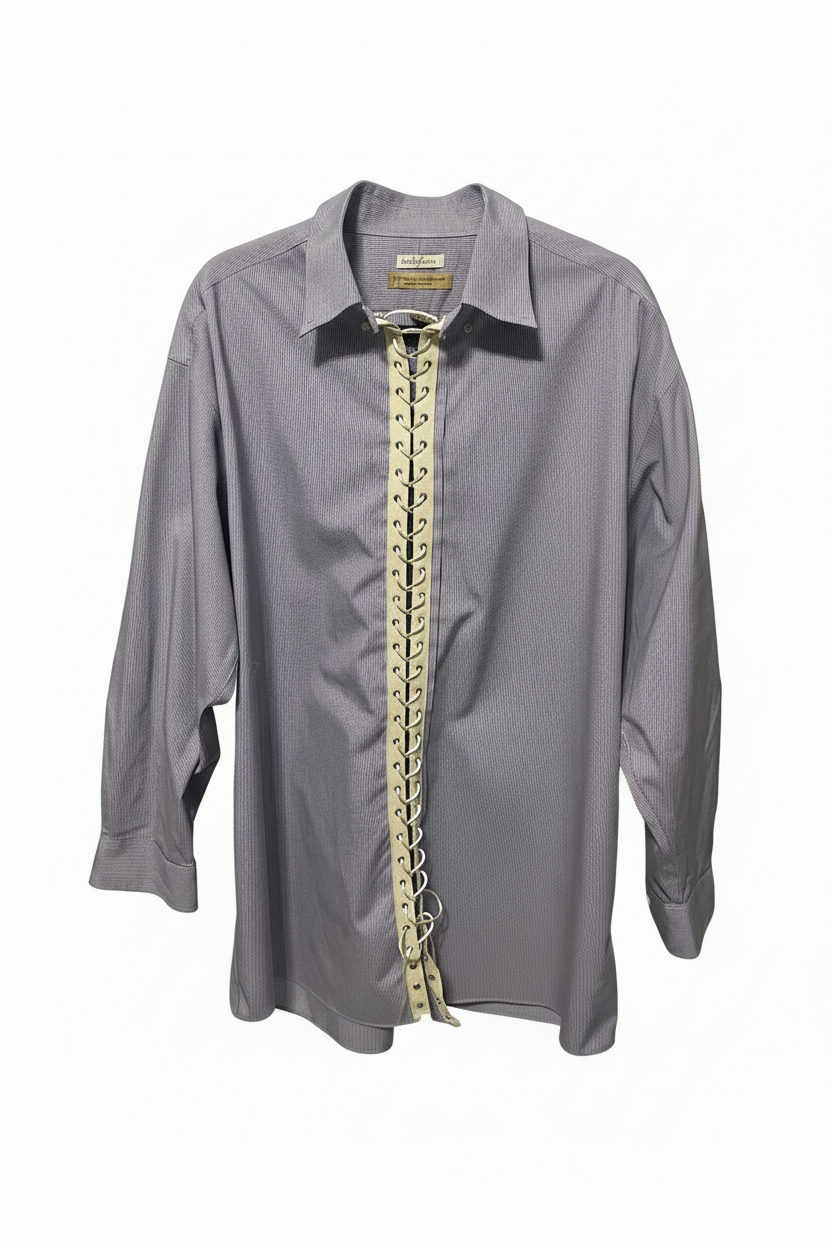 Upcycled  Lace Up Men’s Shirt #1