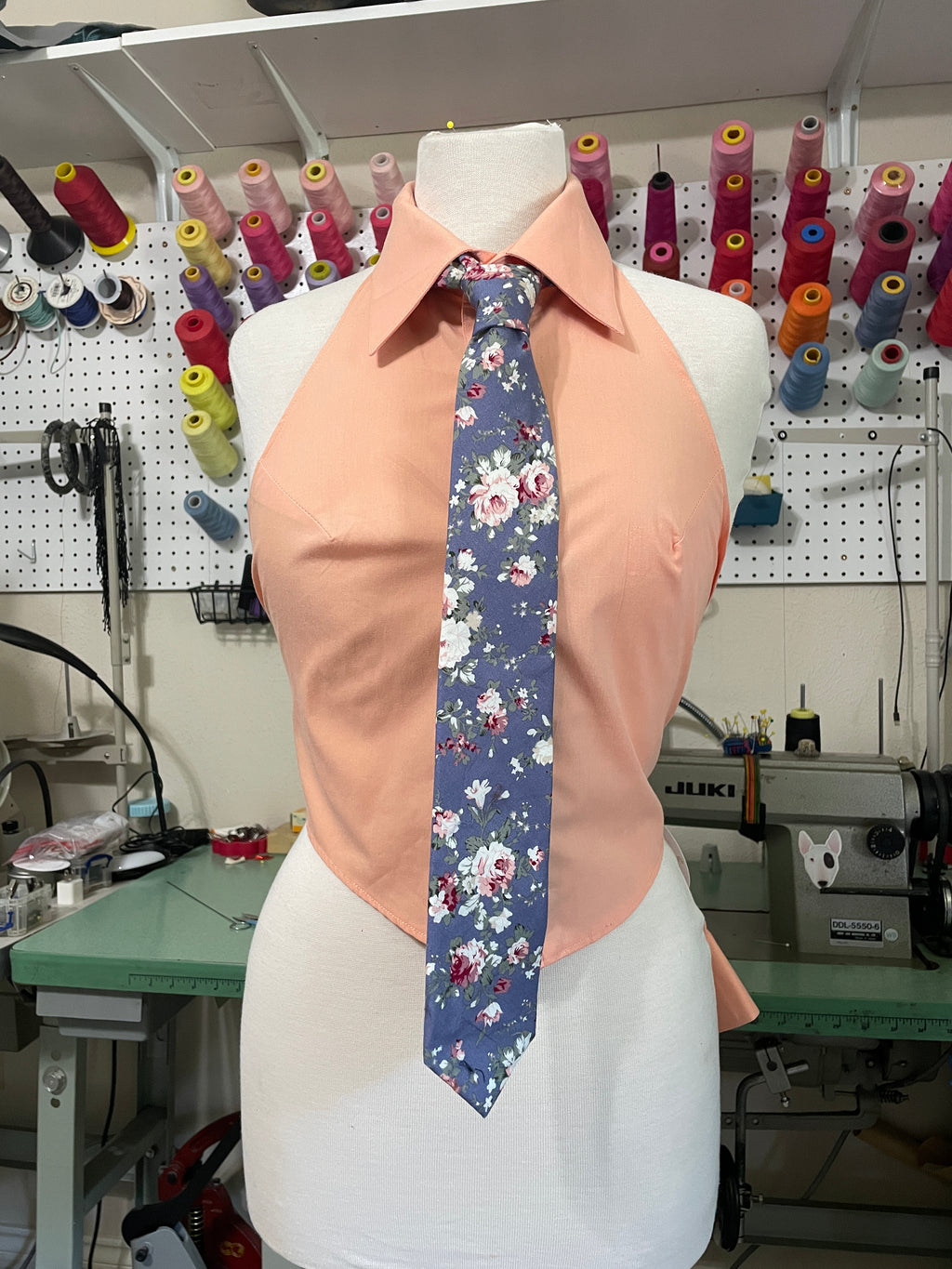 Upcycled Button Up Halter #10