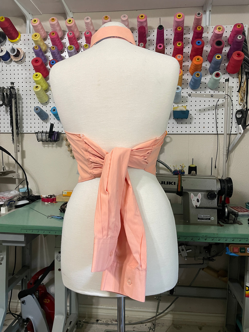 Upcycled Button Up Halter #10