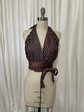 Upcycled Necktie Halter Top #18