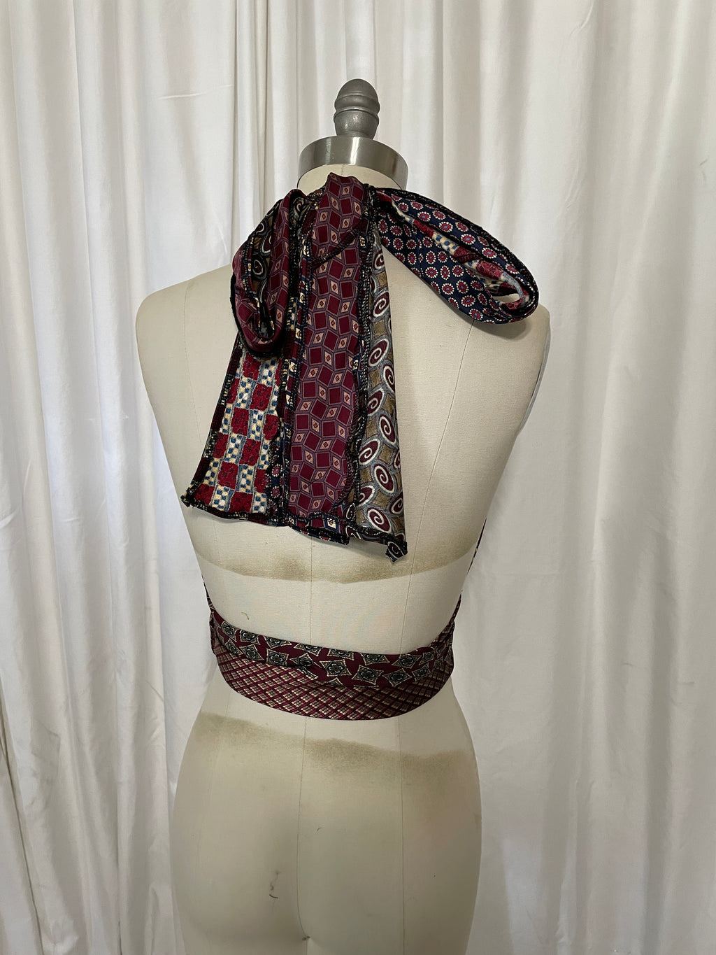 Upcycled Necktie Halter Top #18