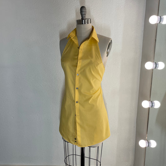 Re-Worked Yellow Shirt dress