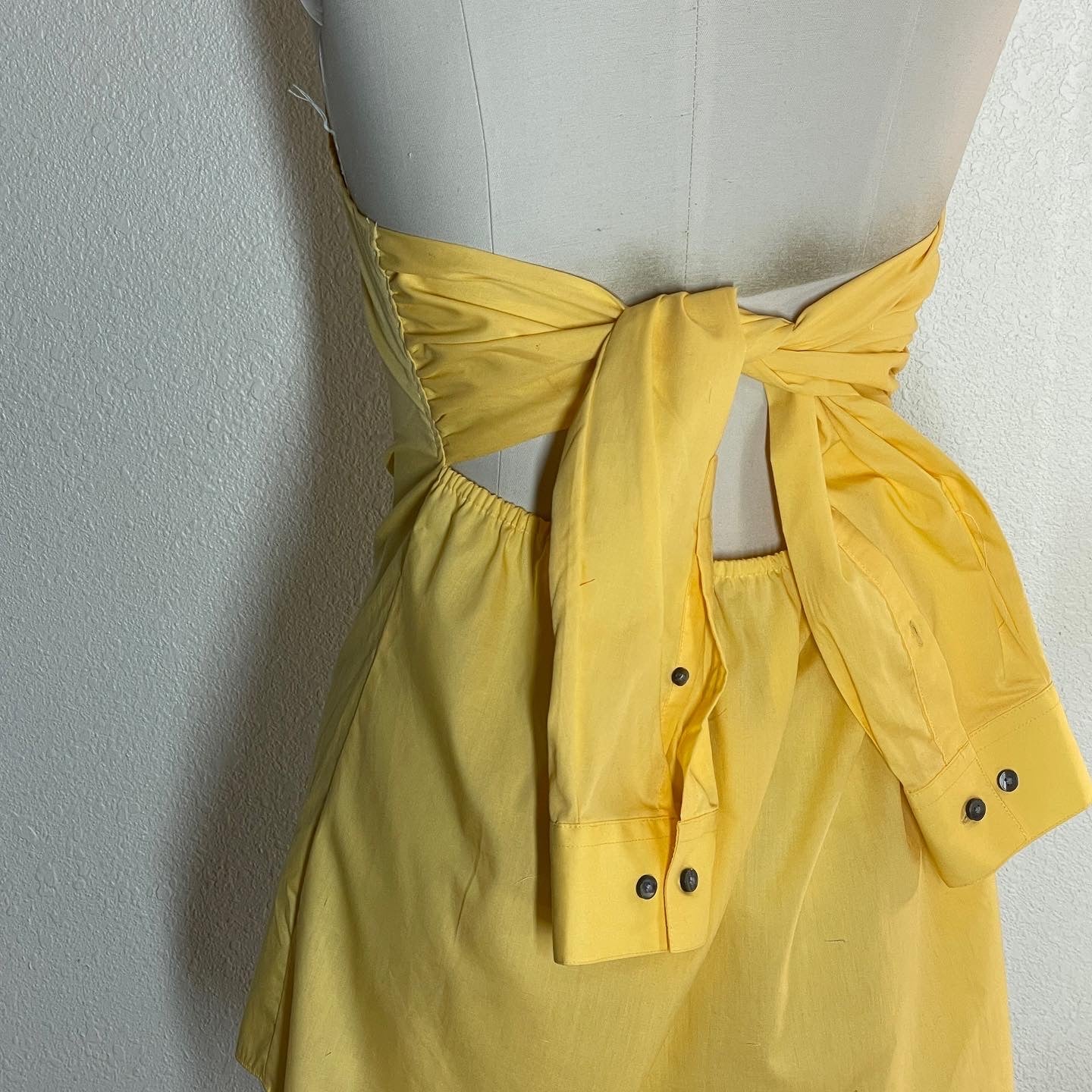 Re-Worked Yellow Shirt dress