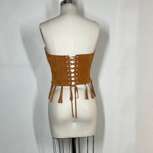 Tan Tassel corset
