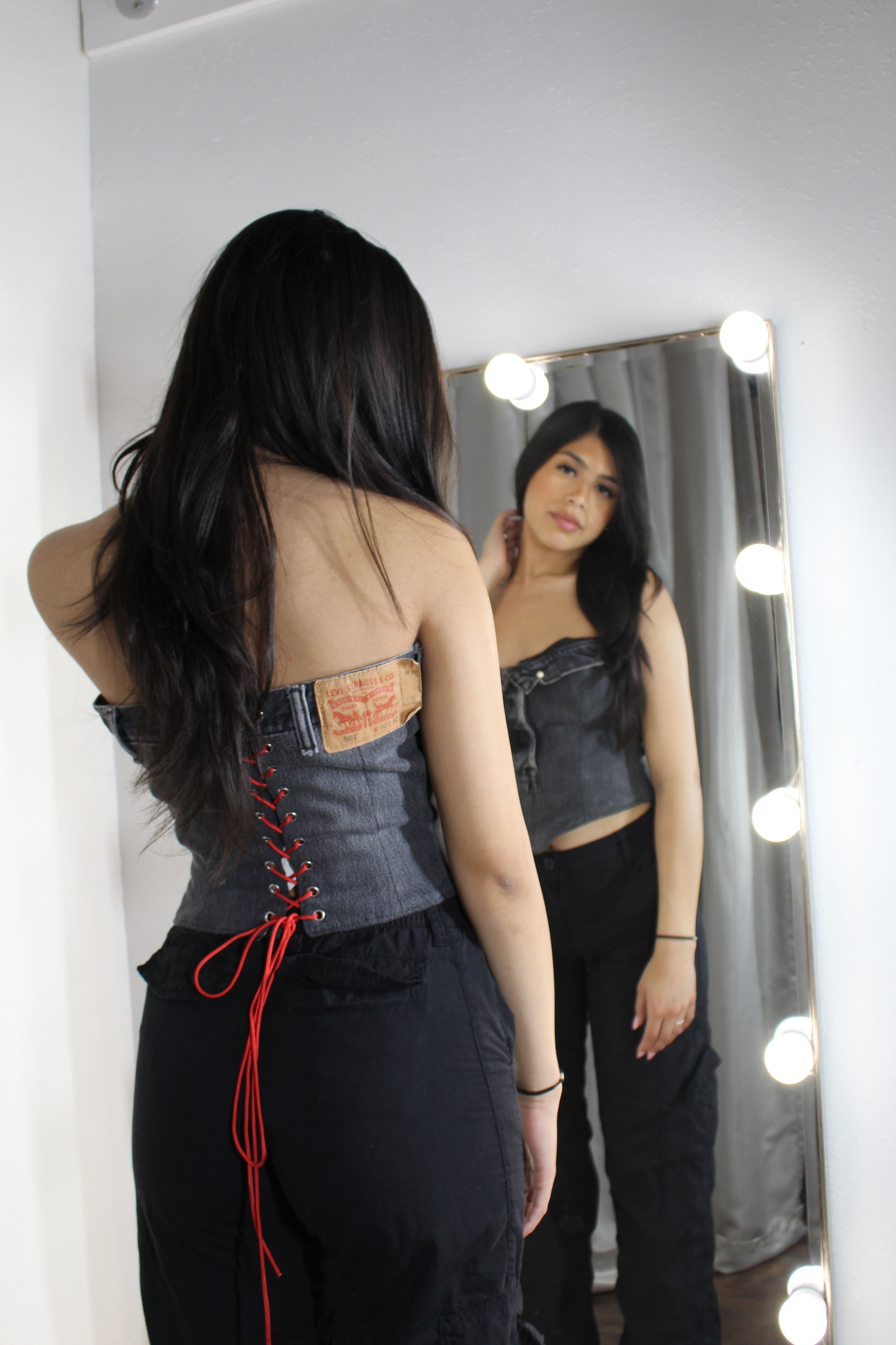 BLK Button Fly Corset