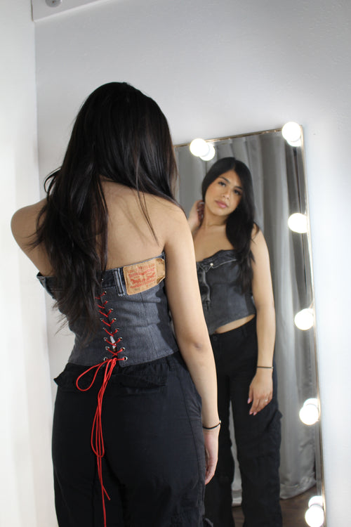 BLK Button Fly Corset