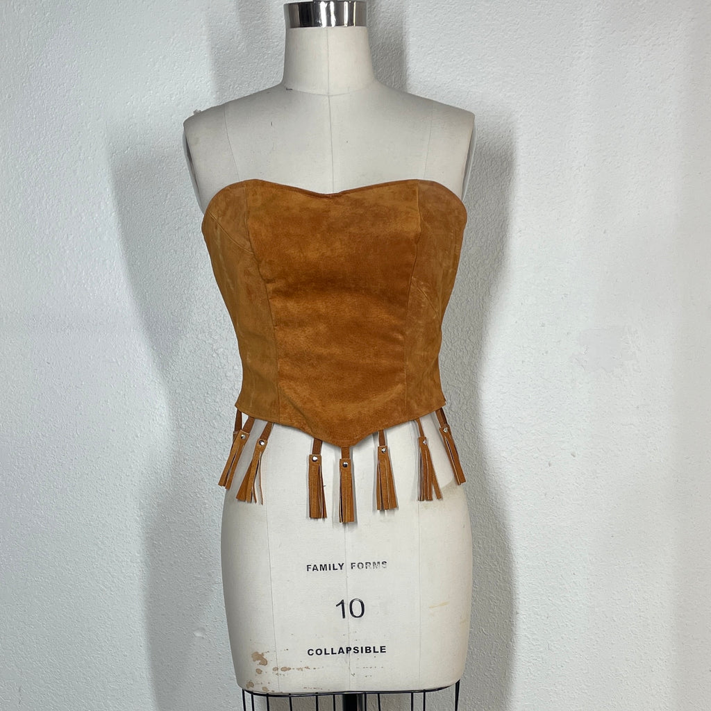Tan Tassel corset