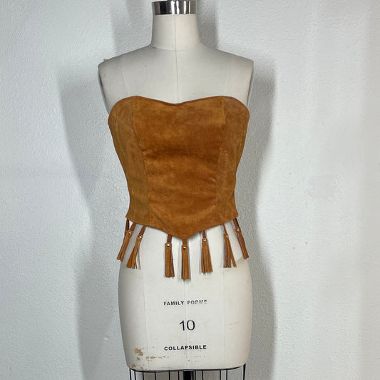 Tan Tassel corset